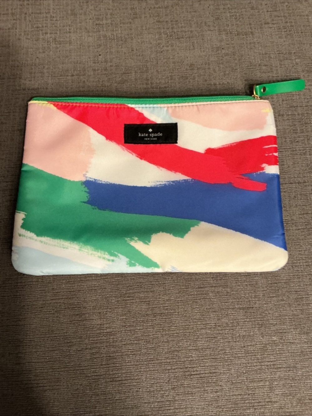 kate spade Multicolor Brushstroke Zip Pouch